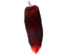 Porte-clés Queue de Renard, Porte-clés Queue de Therian en Fausse Fourrure 40 cm, Pendentif Queues Fourrure pour Sac à Dos (Style 3)