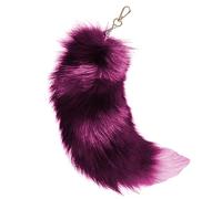 Porte-clés queue de renard, queue de Therian en fausse fourrure 40 cm, pendentifs décoratifs à grandes queues pour sac à main et sac dos (style 3)