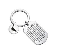 Porte-clés Raven Lover Cadeau inspirant pour les amoureux des animaux, Porte-clés When a Ra-ven, S