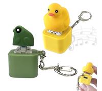 Porte-clés Rechargeable Canard Canard Coassant - Jouet Fidget Coassant Canard, Porte-clés Fidget Clavier pour Soulager Le Stress, Jouet Anti-Anxiété Portable et Amusant (Frog + Duck)