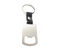 Porte-clés rectangulaire antirouille et ouvre-boissons compact, anneaux en métal robustes pour amateurs de plein air, porte-clés portable pour sacs à dos et bureau