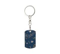 Porte-clés rectangulaire en métal, porte-clés en métal, porte-clés de voiture, anneau de support 1 pièce,Attraper des lucioles