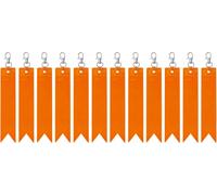 Porte-Clés Réfléchissants, 12 Pack Étiquette Réfléchissante De Sécurité Pendentif Réfléchissant En Pvc Porte-Clés Réfléchissant Pour Sac À Dos Cyclisme Marche, Orange-Jaune