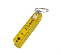 Porte-clés règle pliable en plastique compact de 50 cm - Outil de mesure durable pour une mise en page polyvalente, mètre ruban de poche pliable portable (jaune)