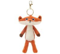 Porte-Clés Renard en Peluche - Mini Peluche Souple et Stylée, Finition Délicate, Toucher Confortable | Décoration Polyvalente pour Clés, Sacs, Intérieur, Chambre, Coffret Cadeau, Accessoire Tendance p