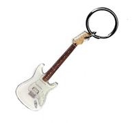 Porte-clés réplique de la guitare Fender Stratocaster Blanc