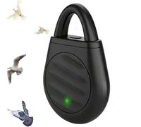 Porte-clés répulsif à ultrasons portable avec indicateur LED, porte-clés répulsif à ultrasons avec 3 modes, rechargeable par USB, noir
