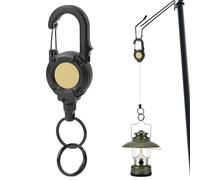 Porte-clés rétractable à usage intensif - Porte-clés Robustes - à badge rétractable équipé d'un câble en acier | Pour les activités de plein air : randonnée, alpinisme