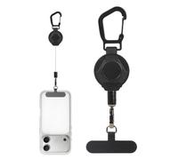 Porte-clés rétractable anti-perte avec lanière multi-usage | Porte-clés avec mousqueton pour la pêche en plein air, la randonnée, la course, le camping, la marche