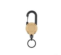 Porte-clés rétractable avec câble en acier inoxydable de 60 cm et crochet à ressort robuste, conçu pour empêcher les clés de se perdre (C-sans autocollants)