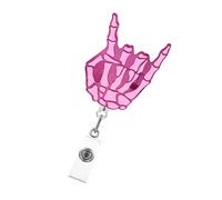 Porte-clés Rétractable -badge Mousqueton Acrylique Insigne De Crâne Pour Bureau École Bobines Acryliques -clés Rétractable Crâne