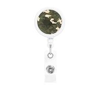Porte-clés rétractable camouflage militaire - Bobine de sangle tactique pour carte d'identité, fil de nylon solide, sûr et fiable
