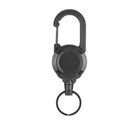 Porte-clés Rétractable - Clip Pour Badge De Travail, Porte-clés À Bobine De Badge | Porte-clés Mousqueton Extensible Robuste, Crochet Mousqueton Polyvalent Pour Lampe De Culture, Attaches (blanc, Noir