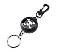 Porte-clés Rétractable Enrouleur Porte-clés avec Corde en Fil d'acier avec Mousqueton Porte-Badge Extensible