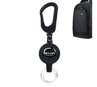 Porte-clés rétractable | Extracteur de clés extensible - Enrouleur de badge robuste, rétractable et robuste, multifonctionnel pour sécuriser les cartes à clés