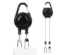 Porte-clés Rétractable - Porte-badge 9,4x3,6x1,5 Cm | Avec Porte-clés Clip Ceinture | Bobine De Traction Pour Porte-badge Avec Cordon En Acier | Polyvalent Pour Le Camping En Ple