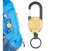 Porte-clés rétractable - Porte-clés extensible haute résistance avec mousqueton | Bobine auto-rétractable pour porte-clés, outils et équipements, utilisation extérieure pour suspendre des plantes