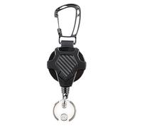 Porte-clés rétractable, porte-clés rétractable robuste,Porte-badge avec clip de ceinture et cordon rétractable - Extension de clé, porte-clés de ceinture professionnel, mousqueton en câble d'acier
