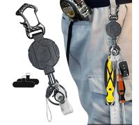 Porte-clés rétractable, protection contre le vol et les chutes, attache de téléphone rétractable | Clip d'identification pour activités de plein air, randonnée, trekking, alpinisme