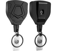 Porte-Clés Rétractable Robuste Avec Cordon En Acier De 69,8 Cm, Porte-Badge D'identité Avec Porte-Clés Pour Bureau, École, Extérieur