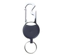 Porte-clés rétractable robuste et rétractable pour porte-badge, carte d'identité, porte-badge, corde en nylon extensible, porte-clés robuste avec clip de ceinture