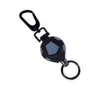 Porte-clés rétractable robuste | Mousqueton rétractable robuste en métal | Mousqueton à fermeture rapide | Pour hôpital, bureau, école, petits outils, extérieur, pêche et