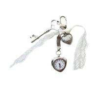Porte-clés rétro en alliage avec pendentif en forme de cœur - Montre de poche élégante - Accessoires décoratifs, フリーサイズ