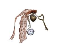 Porte-clés rétro en alliage avec pendentif en forme de cœur - Montre de poche élégante - Accessoires décoratifs, フリーサイズ