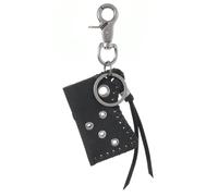 Porte-clés rétro en cuir robuste, idéal pour le camping et les fêtes, tissu/plume, Pas de gemme