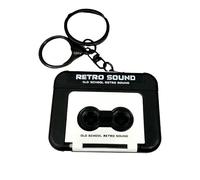 Porte-clés rétro en forme de cassette jouable, pendentif de sac à dos avec style vintage, accessoire cadeau pour adolescents, adultes, étudiants, collectionneurs, voyageurs, accessoires de mode