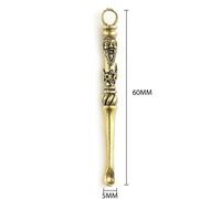 Porte-Clés Rétro En Laiton Avec Cuillère D'oreille,Mini Ange/Singe/Miles,Forme À Choisir,Cerador Transparent,Vintage,1 Pièce #F