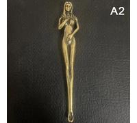 Porte-Clés Rétro En Laiton Avec Cuillère D'oreille,Mini Ange/Singe/Miles,Forme À Choisir,Cerador Transparent,Vintage,1 Pièce #E