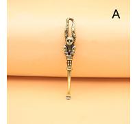 Porte-Clés Rétro En Laiton Avec Cuillère D'oreille,Mini Ange/Singe/Miles,Forme À Choisir,Cerador Transparent,Vintage,1 Pièce #A