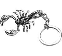 Porte-clés rétro unisexe en alliage avec pendentif scorpion pour sac - Accessoires de voiture pour homme et femme - Taille M - Autres pierres précieuses, conforme à l'image., M