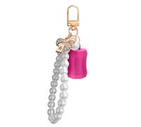 Porte-clés réutilisable en silicone pour les activités de plein air et les trajets - Pas besoin d'outil - Utilisation multiple - Support de baume à lèvres en laiton et silicone