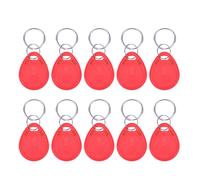 Porte-clés RFID ClhbKeychain,étiquette de duextrêmes réinscriptible,copie de proximité,carte d'accès,anneau de jeton d'identification,125KHz,T5577,10 pièces,5200 - Type 10Red-KeyT57