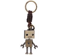 Porte-clés Robot Mignon avec Dragonne en Similicuir Tressé, Décoration et Cadeau
