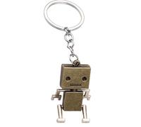 Porte-clés robot rétro, modèles en métal uniques, pendentif avec articulations mobiles, parfait pour les idées cadeaux créatives, porte-clés robot mobile