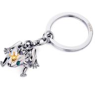 TROIKA Porte-clés grenouille avec couronne- FROSCHKÖNIG - fonte métallique - chrome - argenté, or, vert - Original