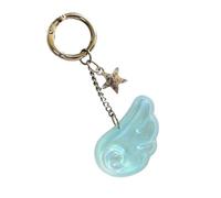 Porte-clés Romance Angelic avec étoile brillante et ailes à plumes Cadeau d'anniversaire idéal pour votre meilleur ami Porte-clés tendance pour adolescents, bleu, taille unique
