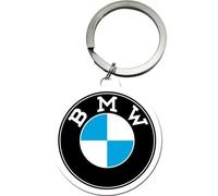 Porte-clés rond - BMW - Logo BMW - Métal - Noir - 4 cm