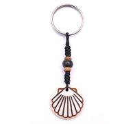 Porte-clés rond Coquille Saint-Jacques