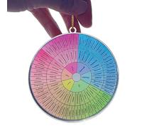 Porte-clés rond double face pour la santé mentale | Porte-clés avec roue de sentiment, accessoire pour la conduite, les conseils, le travail social, l'exploration personnelle