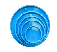 Porte-clés rond en résine de silicone pour loisirs créatifs, boucles d'oreilles, pendentifs, bijoux faits à la main