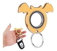 Porte-clés Rotatif, en Forme de Chauve-Souris en Métal Porte-Clés Rotatif Porte-Clés Karambit Portable Porte-Clés Fidget Jouet Nouveauté Cadeau pour Adultes Hommes Femmes Enfants (Or)