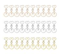 Porte-clés Rotatif Mousquetons, Anneaux Porte Clé Fermoirs de Griffe de Homard Crochets Pivotants DIY Bricolage pour Bijoux Support Artisanaux Pendentifs Décoration (30PCS)