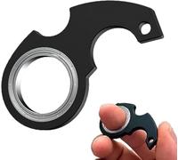 Porte-clés rotatif noir - Jouet en métal pour homme et femme