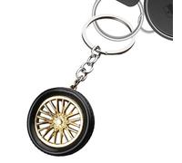 Porte-clés Roue | Charm Sac à Dos Pendentif Porte-Clés Pneu - Ornement Léger Collection Passionnés de Voiture pour Sac Voyage École Courses