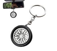 Porte-clés Roue - Pendentif pour Bagage avec Décoration de Pneu pour Porte-Clés | Ornement Léger Collection Passionnés de Voiture pour Sac Voyage École Courses