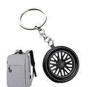Porte-clés Roue - Pendentif pour Bagage avec Décoration de Pneu pour Porte-Clés - Ornement Sac Collection Passion Auto pour Voyage École